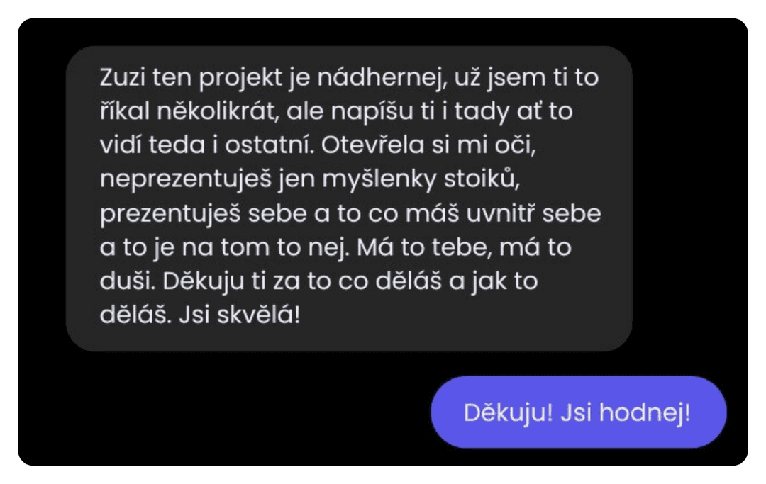 Zpětná vazba – Zuzi projekt